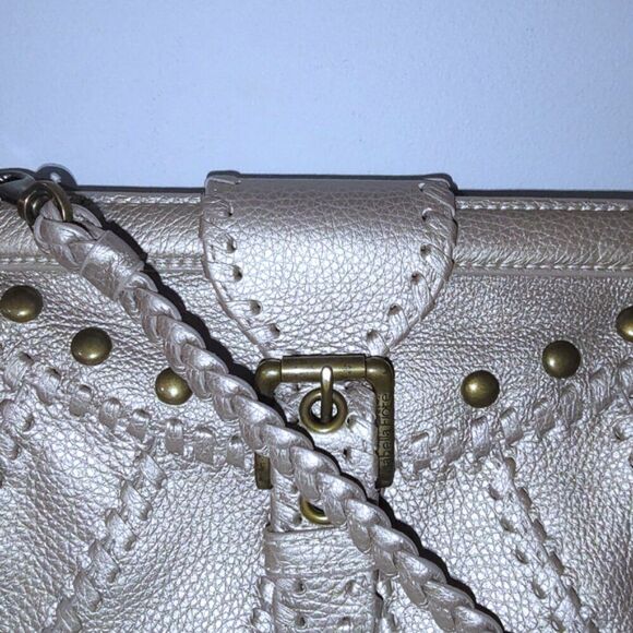 Isabella Fiore braided leather shoulder bag w/dust bag EUC - Picture 2 of 7